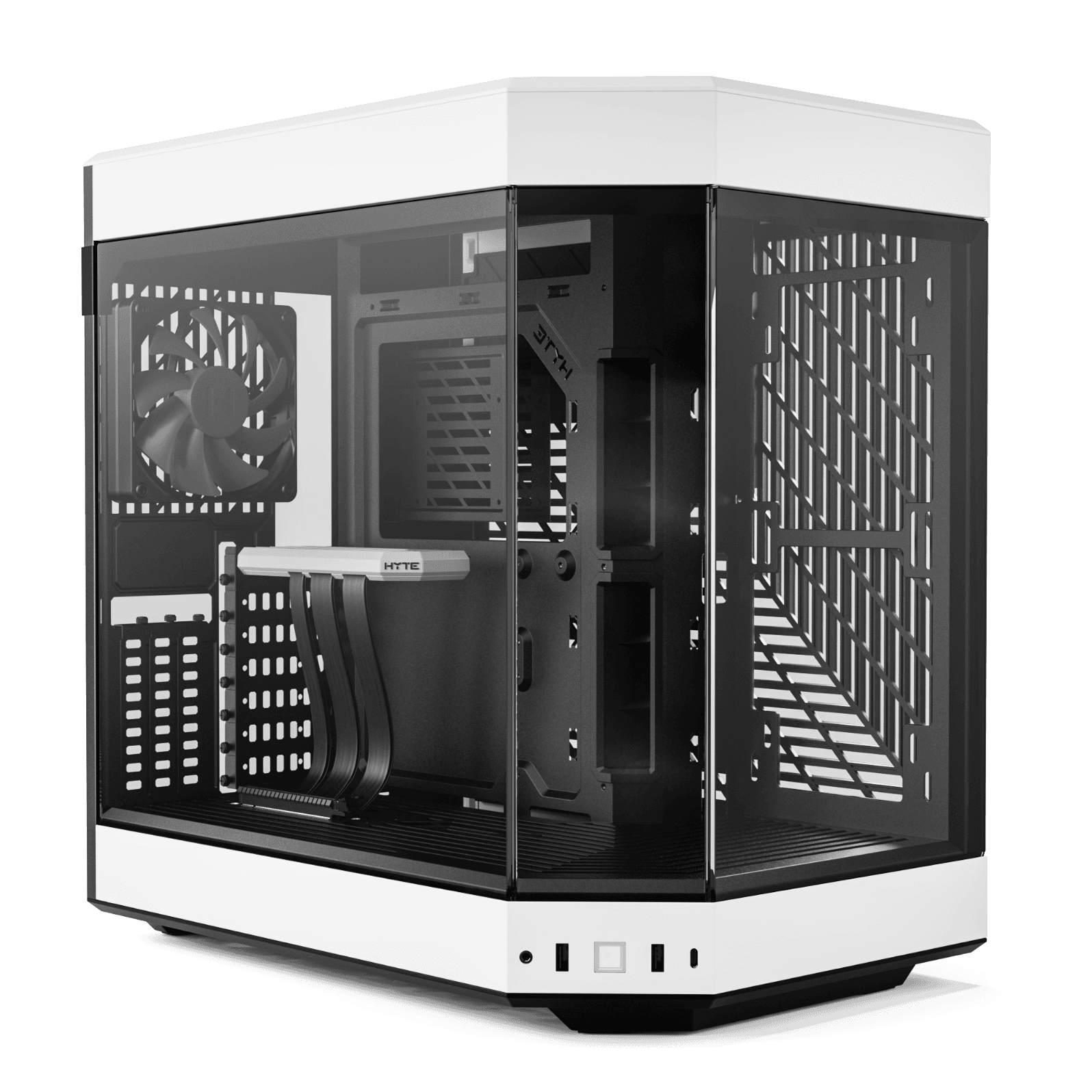 HYTE Y70 Touch Dual Chamber Mid-Tower ATX Case with Integrated LCD  Touchscreen