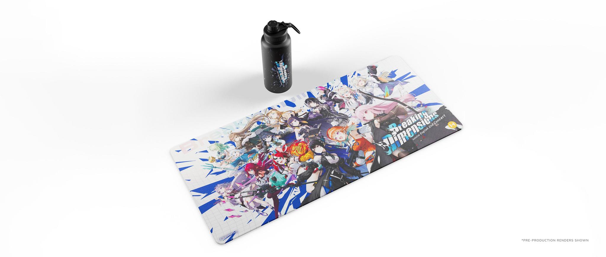 hololive English 2nd Concert "Breaking Dimensions" Water Bottle & Desk Pad Bundle