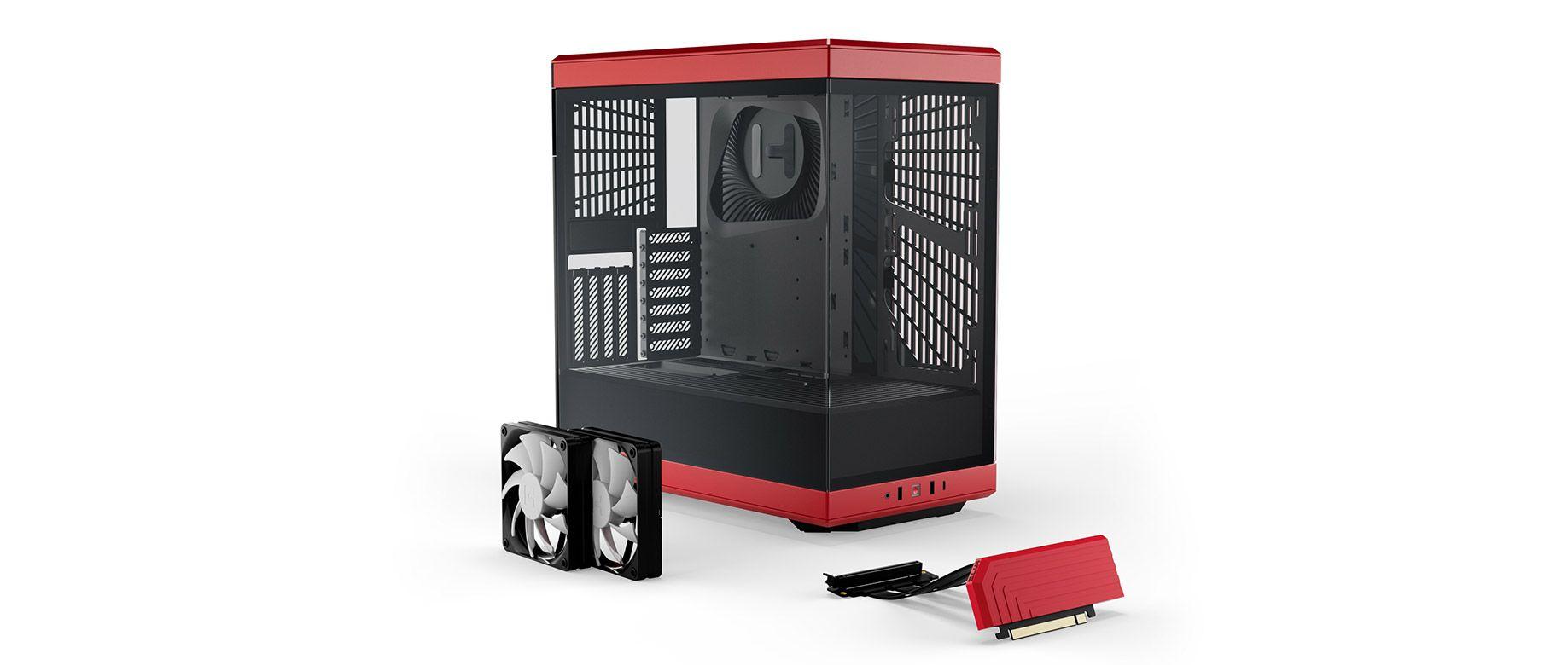 HYTE Y40 S-Tier Aesthetic ATX Case - Red