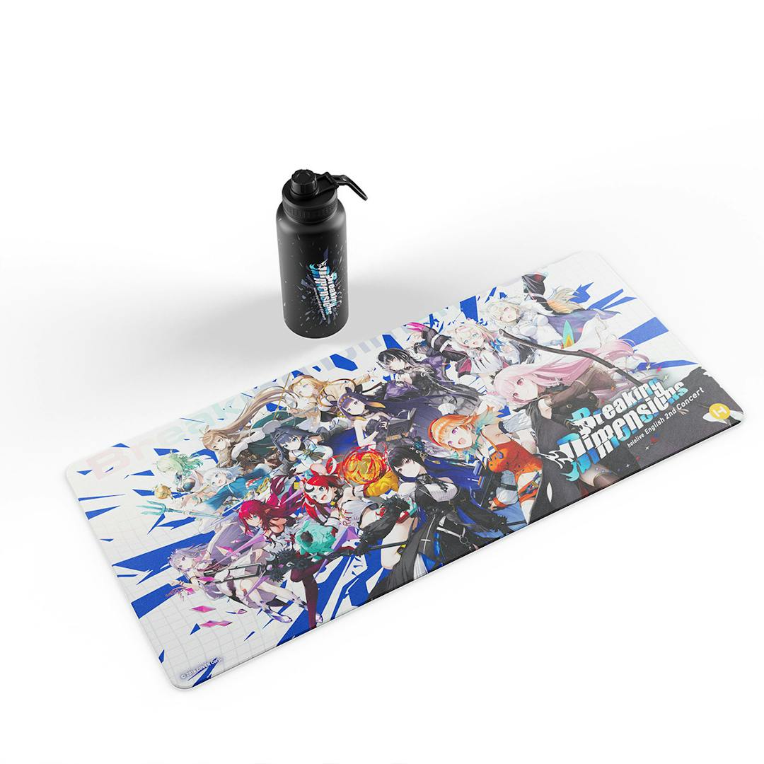 hololive English 2nd Concert "Breaking Dimensions" Water Bottle & Desk Pad Bundle ACC-HYTE-HOLO-BKDM image