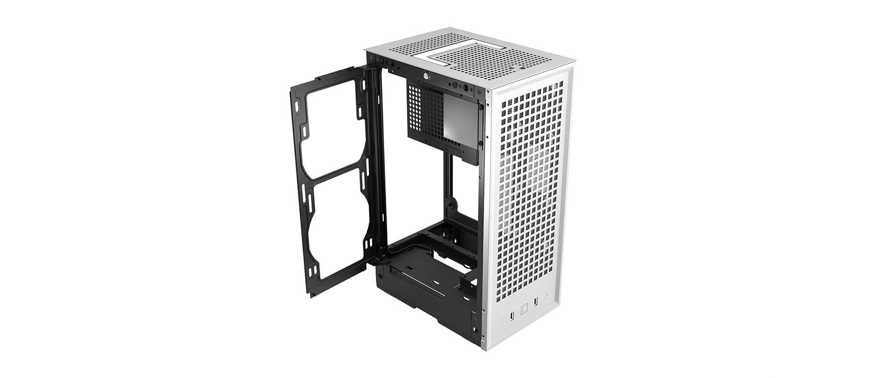 Revolt 3 - Premium ITX Small Form Factor Case - White With Power | HYTE